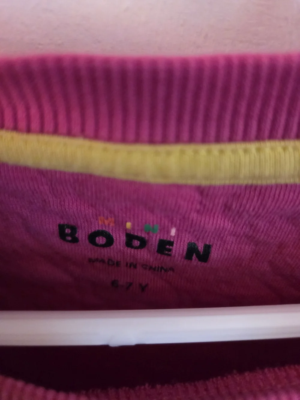 Mini Boden Hot Pink Quilted Ruffle-Shoulder Dress